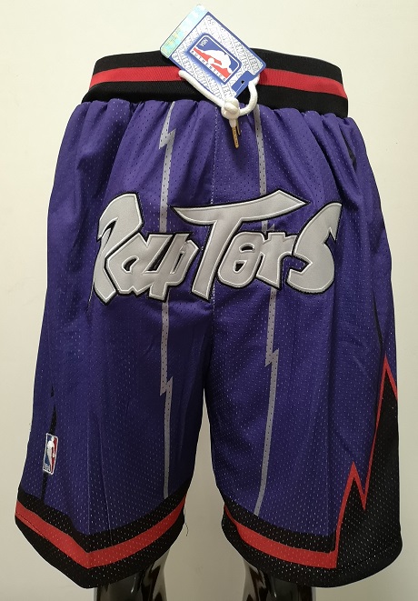 2020 Men NBA Toronto Raptors purple shorts